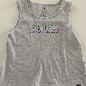Adidas Kids Gray Tank Top with Pastel Logo